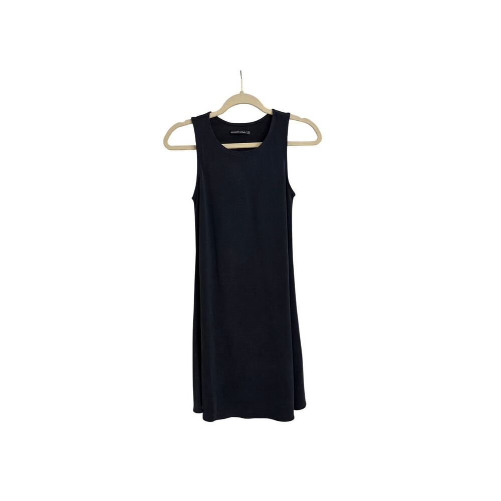 Abercrombie & Fitch Gray Flowy Basics Neutral Minimalist Sleeveless Dress XS